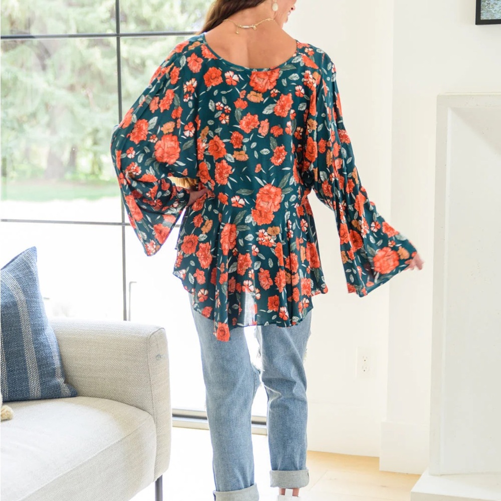 Hayden floral peplum blouse